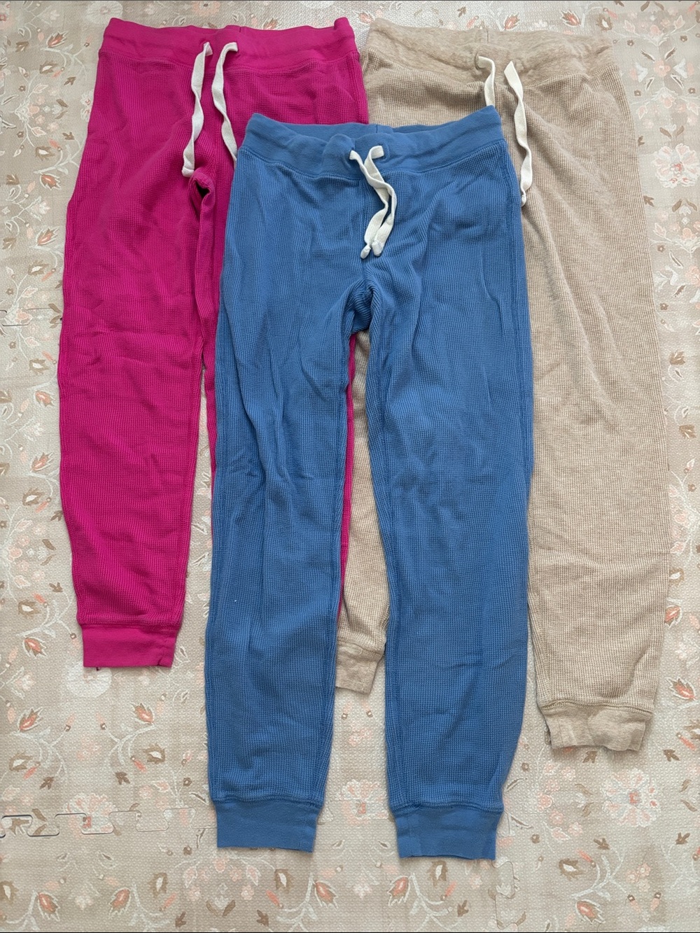 J.Crew Waffle Knit Joggers Lounge Pants Lot of 3 Size XXS